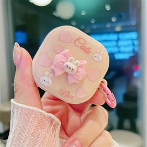 TEMU 귀여운 캔디 베어 & 토끼 삼성 갤럭시 Buds 3 Pro, Buds Core 2025 이어폰 케이스 호환