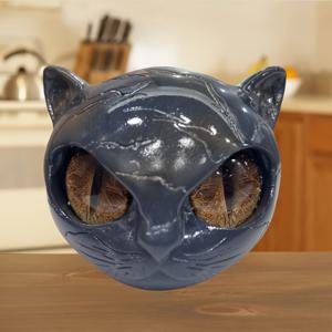 TEMU 1개 수제 레진 검은 고양이 돌조각상 - 우아한 대리석처럼 질감과 황금빛 눈, 섬세한 얼굴표정 & 생동감 있는 눈매, 홈데코용 미니 캣피규어, 고양이애호가를 위한 선물 (전기 불필요) - 내구성 강한 레진 예술품, 수작업으로 연마된 스톤 기념품, 책장 또는 테이블탑을 위한 장식적인 포인트, 남녀공용, 탁상용 디스플레이, 고급스러운 마감