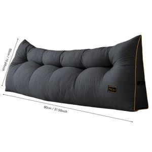 TEMU 플러시 그레이 헤드보드 쿠션 (지퍼 포함) | 부드러운 요추 지지 베개, 다기능 삼각형 웨지 베개 | 독서와 인테리어에 이상적 | 발렌타인데이, 성탄절, 어머니날, 생일 선물로 완벽