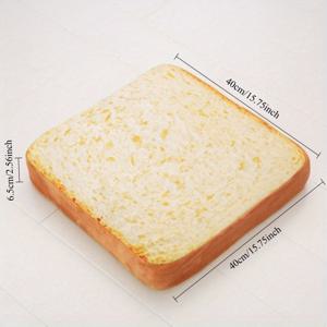 TEMU 토스트 빵 슬라이스 고양이 매트리스 - 플러시 플리스 안감의 부드러운 폴리에스터 펫 쿠션, 실내용 고양이를 위한 인체공학적 디자인, 내구성 있고 편안한 휴식 공간, 홈 데코용, 고양이 침대, 아늑한 애완동물 가구, 재미있는 디자인, 고품질 소재, 고양이/개용 침대, 고양이 휴식장소, 고양이 액세서리, 고양이 놀이터, 고양이 바구니