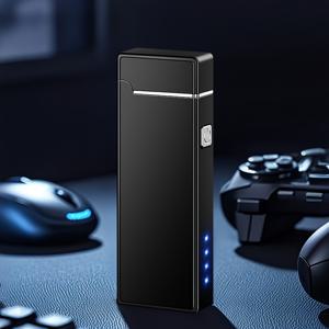 TEMU AXOTEN USB-C 충전식 방풍 플라즈마 라이터, 비상신호기능 - 이리데센트//블루/옐로우/핑크/퍼플/블랙 (리튬폴리머 배터리) / 소형 & 무연 전자점화장치 | 캠핑, BBQ, 생존용으로 완벽한 선물: 남성, 아빠, 남편, 남자친구에게 추천