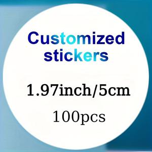 TEMU 50/100개 3/4/5/6/7/8cm 맞춤형 스티커, 다양한 행사, 사진, 이미지, 라벨, 맞춤 로고 스티커, 라벨 스티커, 생일 파티 초대장, 감사 파티 용품, 크리스마스 선물 포장, 할로윈 용품에 적합