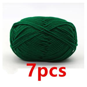 TEMU 4중 밀크 얀 혼방 7개 소프트 - 생생한 폴리에스터 섬유 | 2.5mm 두께 | 쿠션, 조끼, 인형, 공예, 스카프, 모자 등 뜨개질 및 코바늘 뜨개질 프로젝트에 적합 | 각 76.5야드 | 다양한 색상으로 제공