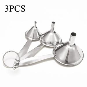 TEMU 3-in-1 스테인리스 스틸 미니 깔때기 세트, 긴 손잡이 - 병 채우기, 에센셜 오일 전송, 액체 향신료 및 건조 식품에 이상적 - 요리 및 베이킹용 내구성 있는 주방 깔때기 키트, 식품 안전 디자인, 주방 깔때기 세트|슬림한 메탈릭 마감|내구성 있는 주방용품, 요리용 미니 깔때기