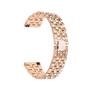 TEMU SX 풀 메탈 스트랩, 1개 반짝이는 지르코니아 메탈 밴드, 삼성 7 FE/6/5/4 (40mm/44mm), 워치 5 프로 (45mm/44mm), 워치 6 (43mm), 워치 4 클래식 (46mm) - 20mm/22mm 폭, 실버/로즈 골드 여성용 스파클링 쥬얼리