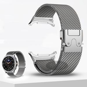 TEMU 삼성 8/8 클래식 스마트워치 밴드, 40mm/44mm/46mm 케이스 호환, 확장형 버클 손목 스트랩 - 남성 및 여성용 헤비듀티 스테인리스 스틸 교체용 밴드