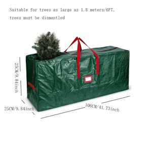 TEMU 1개 대용량 방수 & 방진 크리스마스 트리 보관백, 7/9피트 인공 트리 호환, 지퍼형 야외/플라스틱 트리용, 내구성 있는 이동용 박스백, 휴일 장식 보관, 트리 보관