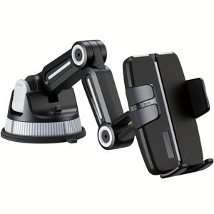 TEMU 강력한 흡착식 차량용 휴대폰 홀더 — 조절형 암 & 회전베이스, 핸즈프리 내비게이션과 통화를 지원하며, 안정성을 위한 중력센싱으로 흔들림 방지, iPhone 15/14 Pro Max Samsung Galaxy 모든 기종의 스마트폰에 호환되는 다시보기 장치 | 편리한 맵핑·통화가 가능한 패셔너블한 Auto Acssory