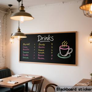 TEMU 자체 접착식 칠판, 및 화이트보드 스티커, 재사용 가능한 분필 종이, 가정 및 사무실용, 매끄러운 표면, 손상 없는 제거, 3가지 색상 제공