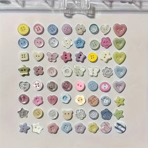 TEMU 일기장 꾸미기, 장식 재료, 인형 의류 액세서리, 수제 머리띠, 귀여운 버튼 장식용 스타일리시 버튼 40개입