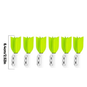 TEMU 6개 낚싯대 팁 라이트 (6개입), CR425 배터리 미포함, 야간 낚시 낚싯대 팁 라이트, 야간 낚시 야광봉, 낚싯대 팁 라이트, 물고기가 물고기를 물어 뜯으면 모든 라이트가 빨간색으로 변환, 배터리 미포함