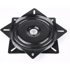 TEMU 바 스툴, 의자, TV 스탠드 및 보트 시트용 헤비듀티 360° 회전 베이스 베어링 - 4개의 마운팅 홀이 있는 사각형 강철 볼 베어링, 블랙 메탈 구조, 부드러운 360° 회전, 내구성 및 안정적인 디자인, 의자 스위블 베이스 | 슬릭한 블랙 마감 | 내구성 있는 강철 베어링