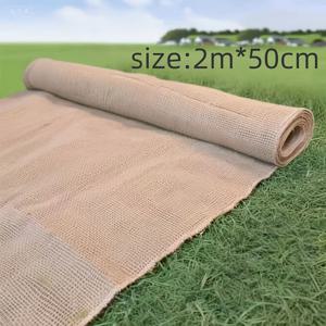 TEMU 40/50cm 폭 X 2미터 길이의 천연 베이지 황마 롤 - 공예, 크리스마스 테이블보 및 의자 커튼, 웨딩 장식, 러스틱 황마 원단용. 가정 장식 및 파티 용품을 위해 고품질 재료를 사용합니다. 황마 Jute R