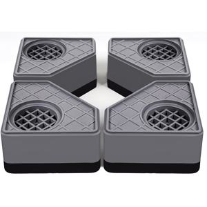 TEMU 세탁기 진동 방지 패드 4개 세트, 미끄럼 방지, 충격 흡수, 소음 감소, 방습 베이스, 가정용 세탁기, 건조기, 냉장고 받침대 보호 패드에 적합, 진동 소음 최소화 및 보호|냉장고