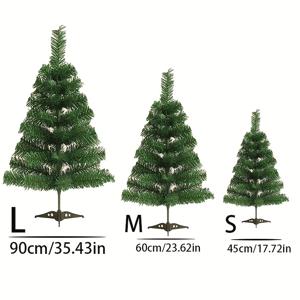 TEMU 1개 45cm 미니형 인공 크리스마스트리 - 견고한 블랙 받침대, 소나무 열매 & 눈이 내린 느낌의 팁으로 사전 장식된 가벼운 플라스틱 테이블탑 데코 (홈/오피스/호텔용) - 간편한 설치, 유지보수 불필요, 현대적인 디자인, 완벽한 크리스마스 선물(조명/전기 불필요), 축제 분위기를 더하는 집안 꾸미기