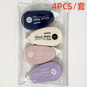 TEMU 4개 양면 테이프 롤러, 스크랩북 용품 다이어리, 공예 테이프 롤러, 양면 테이프 운전, 얇은 재료 절단 및 붙이기용, 학교 사무실용