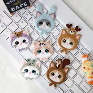 TEMU 6개입 캐릭터 고양이 얼굴 핫멜트 접착테이프, 의류·양말· 이불커버·모자용 DIY 패치, PET 사랑하는 분들을 위한 귀여운 디자인