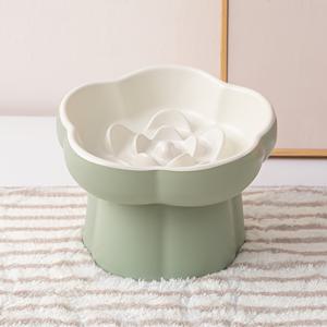 TEMU 1개 세라믹 슬로우 피더 개 & 고양이 그릇 - 질식 방지 슬로우 이팅 펫 푸드 디쉬, 넘어짐 방지 목 보호 디자인, 소형견 & 고양이용 슬로우 피드 볼, 삼키기 방지, 내구성 있는 세라믹, 지저분한 식사자용, 여행용