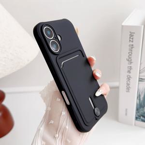 TEMU 유니크 카드슬롯 iPhone 16 15 14 13 Pro Max 케이스 - 라이트베이지, 벨벳 안감, 낙하방지 기능, 여행용 액세서리, 휴대폰 보호, 모던한 디자인의 소재로 제작된 고품질 Slim Case, Minimalist Lifestyle을 위한 Protective Cover|아이폰케이스