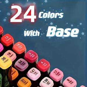 TEMU 24/36/48/60색 아트 마킹 펜, 더블 팁 드로잉 펜, 그림 그리기, 채색, , 일러스트레이션, 애니메이션 디자인, 예술 스케치 및 전문적인 아트 페인팅용