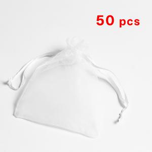 TEMU 50개입 4x6인치 (10x15cm) 투명 오간자 백, 드로스트링 쥬얼리 선물 가방, 웨딩, 파티, 크리스마스 선물, 축제, 욕실 비누, 메이크업 오간자 파보어 백