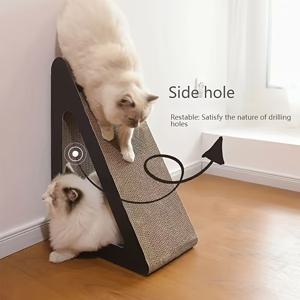 TEMU 삼각형 고양이 스크래처, 수직형 고양이 스크래처, 내구성 강화, 긁힘 방지, 부스러기 없음, 오르기 가능, 발톱 연마 장난감, 고양이 침대, 안전한 디자인, 고양이의 운동과 휴식에 적합 - 소파 보호