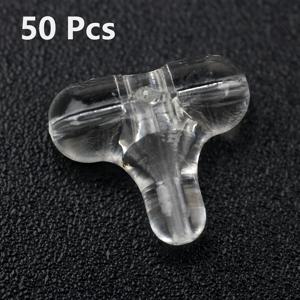 TEMU 50개 헤비듀티 삼방향 크로스 빈 낚시바늘 세트 - 반투명 비즈 & 노란색 농어 회전 포크 포함 - 야외 바다낚시, 민물/바다낚시에 적합한 스마트 비즈 바늘 - 캐치 릴리즈 및 물고기 포획에 이상적