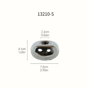 TEMU 1개 모던 세라믹 실버리 티 캔들 홀더, 크리에이티브 골든 라운드 왁스 스탠드, 크리스마스 홈 데코 및 웨딩 테이블탑 액세서리, 페스티브 테이블 세팅, 센터피스, 디자인, 스타일리시 홈 액세서리, 폴리쉬드 메탈, 고품질 마감, 테이블탑 오너먼트, 장식용 캔들 베이스, 데코레이터, 웨딩 플래너