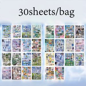 TEMU 30매 만화 코일 스티커 북 | 자가 접착, 혼합 색상 종이, 다양한 시나리오에 적합, 표기법 컷아웃 액세서리, 쓰레기 다이어리 앨범 장식, 포장지, 생일 선물