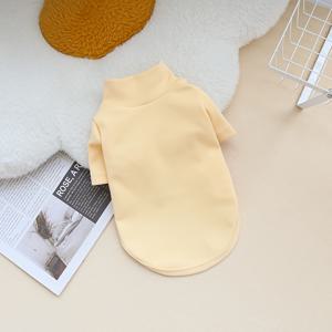 TEMU 가을 겨울 애완견용 솔리드 컬러 따뜻한 풀오버 베이스 레이어 스웨트셔츠, 심플한 다용도 양면 두꺼운 하이넥