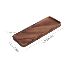 TEMU 1개 나무 직사각형 트레이, 11.8인치 로션 병 받침대, 세면대 카운터탑 트레이. 욕실 액세서리 및 욕실 장식에 적합합니다