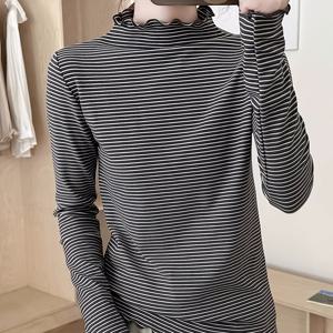 TEMU 여름/겨울 신상 여성 긴팔 티셔츠, 반하이 칼라로 레이어링에 완벽, 스타일리시한 여성용 긴팔 티셔츠|티셔츠|셔츠|오피스룩