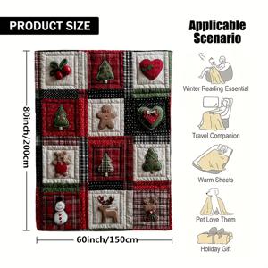 TEMU 포근한 크리스마스 침대 시트 프린트 담요 - 사탕 쿠키, , 사슴이 특징인 축제 분위기의 부드럽고 따뜻한 격자 무늬 - 소파, 카우치, 침대, 사무실 및 여행에 적합 - 모든 계절에 이상적인 선물, 특히 크리스마스에.|쇼파침대