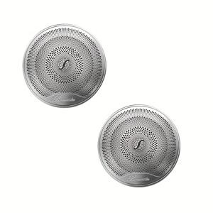 TEMU 스테인리스 스틸 도어 스피커 커버 (E, C, GLC 클래스 W213, W205, X253) 2015년~2022년 모델 호환 - 스타일리시한 통풍구 디자인, 간편한 설치, 고품질 내부 액세서리, 차량 오디오 향상 | 최신 자동차 부품