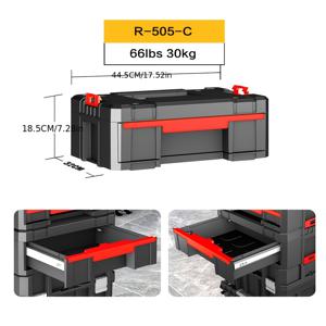 TEMU DELIXI ELECTRIC 다기능 스택형 이동식 공구 상자, 자유로운 조립, 바퀴가 달린 휴대용 접이식 공구 상자, 대용량 수리 공구 상자, 차고 보관, 가정 수리 및 공구 정리에 적합.|폴딩박스