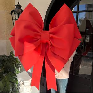 TEMU 1개 초대형 레드 장식용 리본, 웨딩 페스티벌 파티 홈 , 크리스마스 할로윈 배경 걸이 DIY 핸드메이드 키트