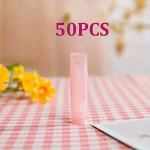 TEMU 50개입 빈 5G/0.17Oz 립글로스 립밤 튜브 팩, 플라스틱 립스틱 용기, 다양한 색상으로 제공.|립스틱
