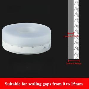 TEMU 셀프 접착 실리콘 도어 바닥 씰 스트립 - 헤비듀티 방풍 & 테이프, 문, 샤워 유리 틈새용 - 다양한 사이즈 (높이 & 길이) - 설치 간편, 공구/드릴 불필요, 금속/목재 문 호환