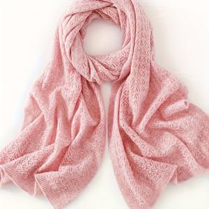TEMU 여성용 우아한 울 스카프 - 긴 샤울 랩, 따뜻한 겨울 액세서리, 일상 및 정장용 시크 레이어링 피스 - 빨강, 커피 브라운, 핑크, 보라, 흰색 색상 가능 - 고급스러운 추위 날씨 의류, 겨울 스카프, 다용도 패션 액세서리, 세련된 디자인, 고품질 공예, 스타일리시 랩, 캐주얼 웨어, 클래식 디자인, 소재, 패션 감각 있는 여성들을 위한