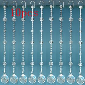 TEMU 웨딩 장식용 아크릴 비즈 갈란드 10개 세트, 스테이지용 아트 데코 스타일 천장 드롭 장식품 포함.