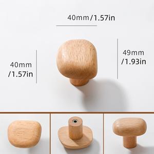 TEMU 노르딕 스타일 목재 캐비닛 도어 핸들 - 창의적인 만화 자갈 서랍 손잡이, 어린이 방 옷장 하드웨어용 천연 나무 노브, 오일러브드 마감, 내구성 있고 세련된 디자인, 어린이 방 장식 | 장난기 있는 디자인 | 오일러브드 마감, 어린이 방 장식