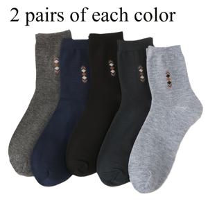 TEMU 남성용 탈취 및 땀 흡수 노동 보호 중간 튜브 양말 10켤레, 내마모성과 튼튼한 건설 현장용 작업 양말, 강력하고 편안하며 통기성이 좋은 탄력 있는 비즈니스 양말, 사계절에 적합