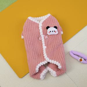 TEMU 소형/초소형 강아지용 (치와와, 포메라니안, 시츄, 부) 겨울용 따뜻한 스냅핏 바디 수트와 4발 바지 - 부드럽고 포근한 야외 착용, 티컵 견종에 적합