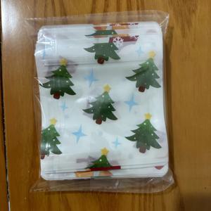 TEMU 50개 크리스마스 선물백, 자체밀봉형 투명플라스틱 사탕·쿠키용 포장지 - 휴일 수공예에 딱!