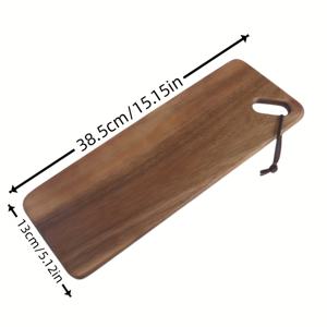 TEMU 1개 나무 도마 경사진 구멍 포함 - 고기, 치즈, 채소, 과일, 빵에 적합한 헤비듀티 직사각형 주방 도마 - 위생적 & 청소용, 기숙사 사용