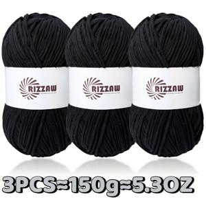 TEMU 100% 폴리에스터로 제작된 무광 셰닐 얀 3개 세트입니다. 총 무게는 150G입니다. 이 중간 두께의 2mm 얀은 수제 장식품, 담요, 스카프 및 선물과 같은 뜨개질 프로젝트에 적합합니다.