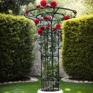 TEMU 3D 식물 아트 클라이밍 프레임 - 녹 방지 금속 & 내한성 플라스틱 수직 정원 지지대, 블랙 마감, 발코니, 파티오, 소형 정원에 적합한 공간 절약형 식물 스탠드 - 덩굴식물, 장미, 담쟁이덩굴용 튼튼한 클라이밍 프레임
