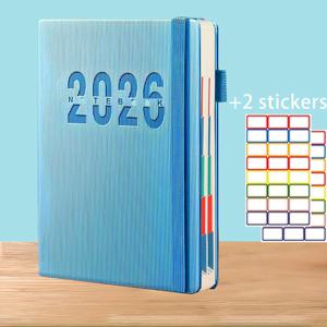 TEMU 3개 세트 헤비듀티 400페이지 플래너 + 자동 조절 펀치 카드 시스템, 대형 라벨 스티커 2장 & 365일 레이아웃 - 두꺼운 바인더, 학업/사무용, 시간 관리 시스템, 선물용 문구류