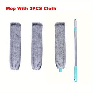 TEMU 1개 리트랙터블 더스터 3개 교체 헤드 포함 - 가구 청소용 유연한 브러시, 시안 에르고노믹 핸들 - 배터리 불필요, 침실, 주방, 거실, 차량 및 야외 사용 가능 | 홈 클리닝 도구, 가정용 보관 필수품, 다용도 청소 도구, 튼튼한 구조, 컴팩트 디자인, 고품질 브러쉬, 바쁜 가정을 위한 청소 도구