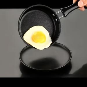 TEMU 1팬 논스틱 미니 주철 프라이팬 - 논스틱 코팅 & 블랙 핸들, 인덕션 호환, 균일한 열 분배, 소형 주방용 컴팩트 디자인, 계란, 버거, 스테이크, 팬케이크 - 쉬운 세척 & 내구성 (가스/스토브 호환) - 물 기반 테플론 코팅 미니 그리들 스타일 프라이팬, 손세척 전용, 접착제 없음, 계란용 매끄러운 표면